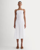 The Gauze Open-Back Dress | White