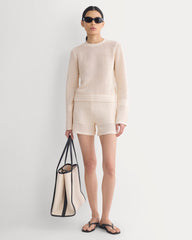 Open Knit Long-Sleeve Crew in Everyday Cotton | Canvas