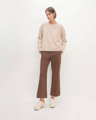 The Good Merino Wool Crewneck Sweater | Buttermilk / White