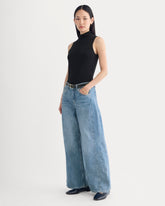 Paneled Ultra Wide-Leg Jean | Tungsten Scratch