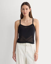 Lace-Knit Cami | Black
