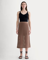 The Lace Knit Skirt | Mocha
