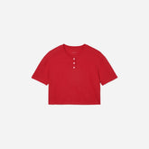 The Vintage Henley Hemp Tee | Goji Berry