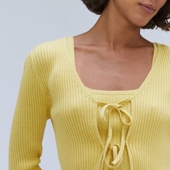 The Cotton-Merino Front-Tie Top | Dandelion