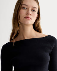The Knit Boatneck Top | Navy