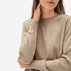 The Organic Cotton Crewneck Sweater | Tan