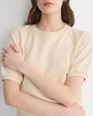 Lightweight Terry Blouson Short-Sleeve Crew | Parchment