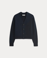 Cropped Cardigan in Everyday Cotton | Deep Navy