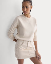 Denim Utility Mini Skirt | Calico Ecru