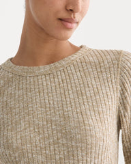 The Cozy Rib Long-Sleeve Tee | Cornstalk / Bone Twist