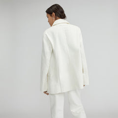 The Organic Cotton Herringbone Jacket | Bone