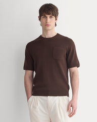Textured Knit Tee | Coffee Bean