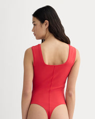 The Form Square-Neck Bodysuit | Classic Red