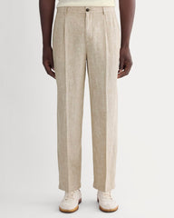 The Linen Pleated Trouser | Cornstalk Chambray
