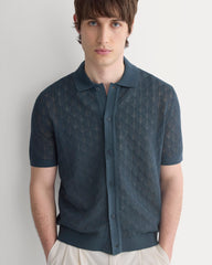 Open-Knit Resort Shirt | Midnight Navy