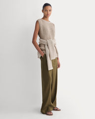 Open-Knit Tunic Vest in Elevated Cotton | Peyote