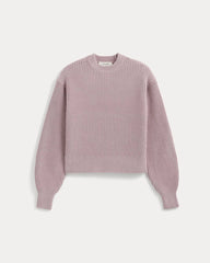 Cropped Ribbed Crew in Everyday Cotton | Burnished Lilac