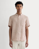 The Classic Short-Sleeve Shirt in Linen | Burlwood Chambray