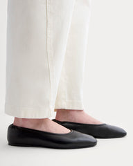 Made in Italy Flat | Black Leather