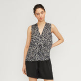 The Satin V-Neck Top | Splatter
