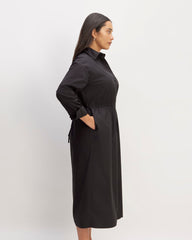 The Supima® Cotton Midi Shirt Dress | Black