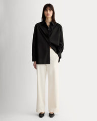 The Boyfriend Shirt in Ultrasoft Cotton | Black