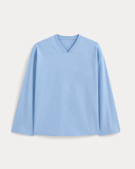Retro V-Neck Jersey | Open Air Blue