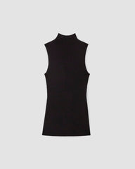 The Viscose Mock Neck Top | Black