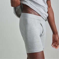 The Supima® Longer Boxer Brief | Uniform | Heathered Grey