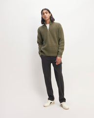The Felted Merino Half-Zip Sweater | Kalamata