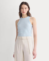Racerback Tank in Pointelle | Skywriting