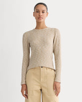 The Cozy Rib Long-Sleeve Tee | Cornstalk / Bone Twist