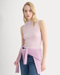 The Luxe Rib Funnel-Neck Tank | Burnished Lilac