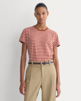 The Box-Cut Tee in Essential Cotton | Toffee/Pink | No Pocket
