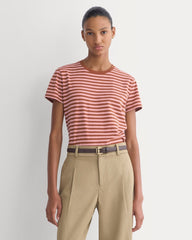 The Box-Cut Tee in Essential Cotton | Toffee/Pink | No Pocket