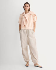 Lightweight Terry Blouson Short-Sleeve Crew | Pale Peach