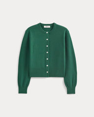 Cashmere Cropped Cardigan | Hunter Green
