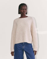 The Fisherman Crew in Cloud | Heathered Oat
