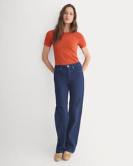 The Luxe Rib Crew | Rust