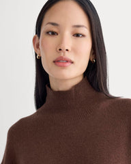 The Boxy Turtleneck in Cashmere | Dark Mahogany