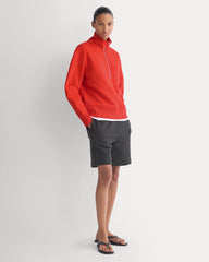 Luxe Fleece Half-Zip Sweatshirt | Fiery Red
