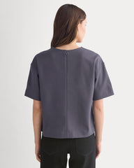 Ponte Oversized Tee | Graphite