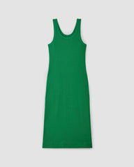 The '90s Rib Dress | Grass Green