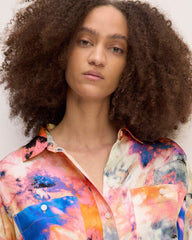 The Everlane x Marques' Almeida Satin Tie-Dye Shirt | Multi Tie-Dye
