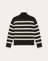The Boxy Turtleneck in Everyday Cotton | Black / Canvas