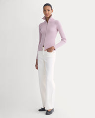 Full-Zip Ribbed Jacket in Everyday Cotton | Burnished Lilac