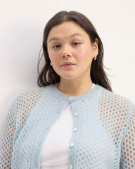 The Everlane x Marques' Almeida Alpaca Mesh Cardigan | Mist