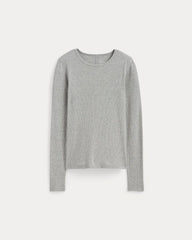 The Luxe Rib Long-Sleeve Crew | Washed Heathered Grey