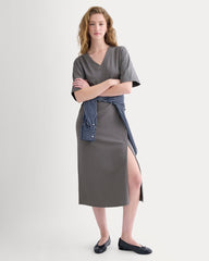 Weekend Tee Midi Dress | Charcoal Grey
