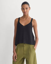 Racerback V-Neck Sweater | Black